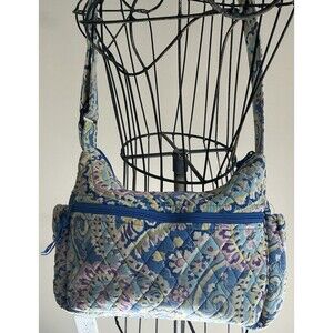 Vera Bradley Hipster Crossbody Handbag Purse Capri Blue Pastel